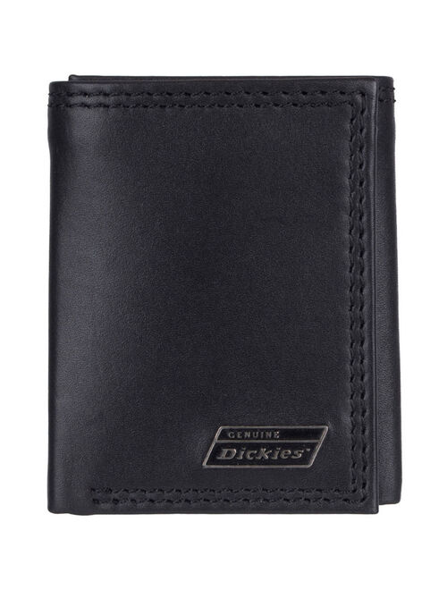 Genuine Dickies Men's RFID Leather Extra Capacity Trifold Wallet