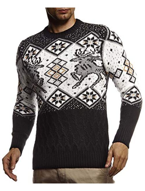 LEIF NELSON Men's Stylish Sweater Longsleeve Pullover Sweatshirt Hoodie For Men Slim Fit LN-20761