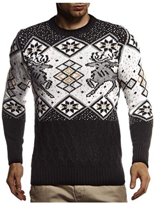 LEIF NELSON Men's Stylish Sweater Longsleeve Pullover Sweatshirt Hoodie For Men Slim Fit LN-20761