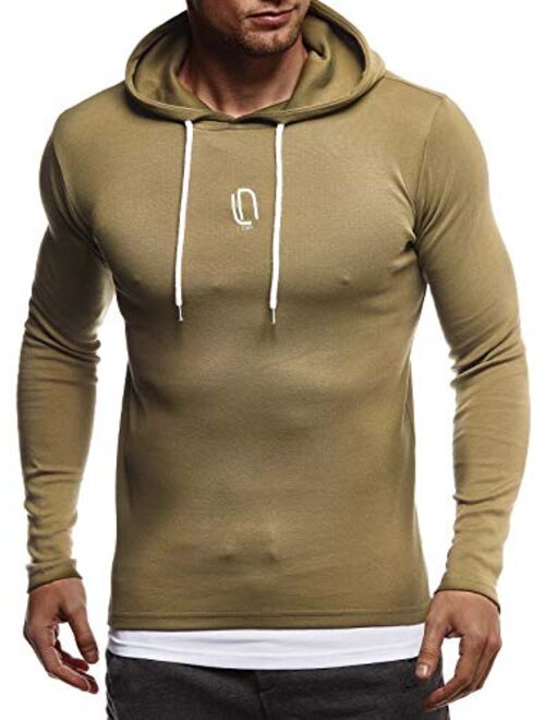 LEIF NELSON Men's Casual Hoodie Longsleeve Pullover Sweatshirt Sweater Jacket For Men Slim Fit LN-8342