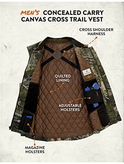 Legendary Whitetails Men's Concealed and Carry Canvas Crosstrail Vest