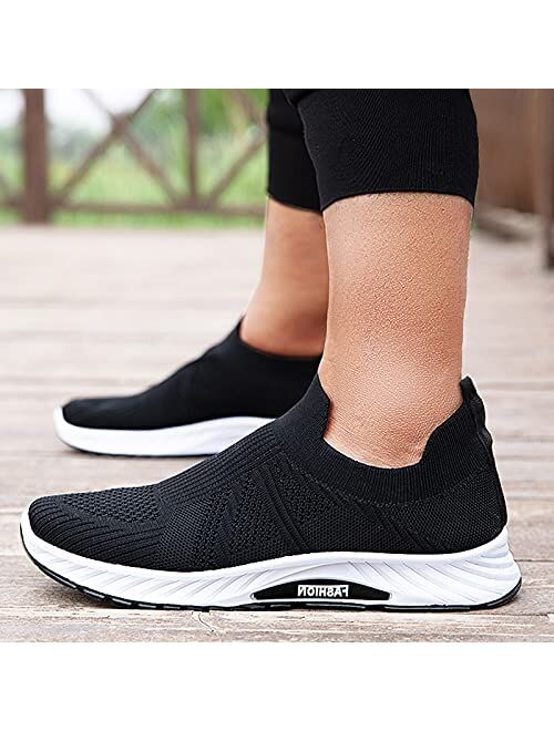Brooks RQWEIN Slip-on Lightweight Athletic Running Walking Gym Shoes Men's Sneakers Fashion Squama Tennis Footwear Elastic Sock Shoes
