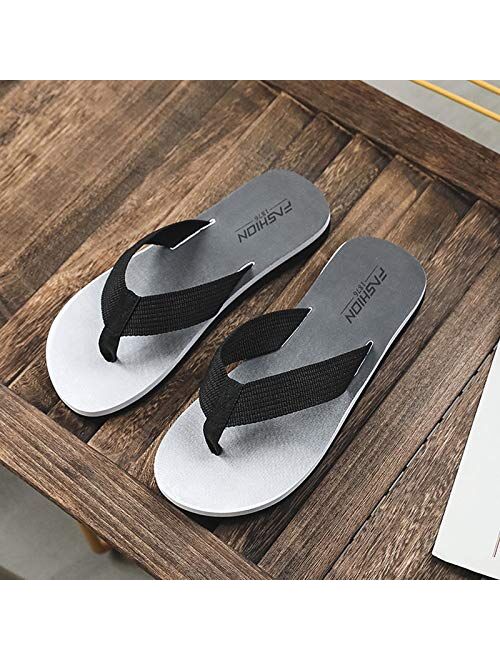 Sumeimiya Mens Beach Flip Flops Summer Cool Breathable Beach Sandals Home House Anti-Skid Shower Shoes