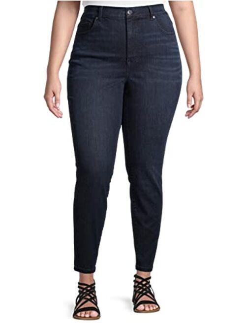 Terra & Sky Dark Wash Plus Size Core Denim Straight Jeans