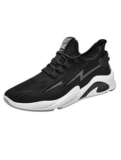 Mens Sport Athletic Running Walking Shoes Runner Jogging Sneakers Breathable Sneakers Mesh Soft Sole Casual Athletic Lightweight