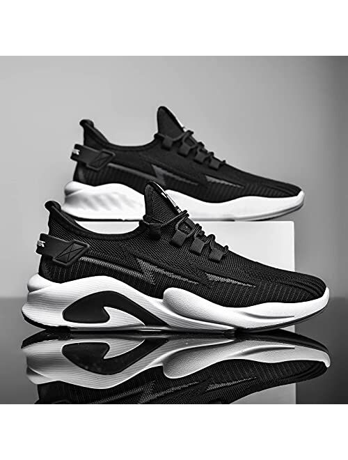 Mens Sport Athletic Running Walking Shoes Runner Jogging Sneakers Breathable Sneakers Mesh Soft Sole Casual Athletic Lightweight