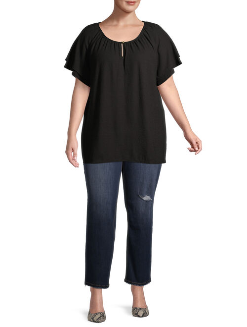 Terra & Sky Women's Plus Size Core Denim Straight Jeans
