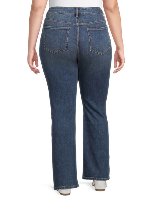 Terra & Sky Women's Plus Size Bootcut Jeans