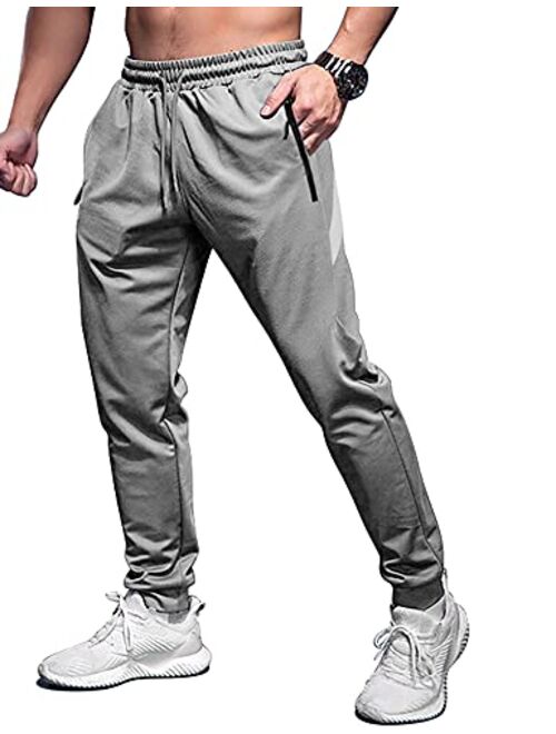 COOFANDY Men's Slim Joggers Gym Workout Pants,Sport Training Tapered Sweatpants,Casual Athletics Joggers with Zipper Pockets
