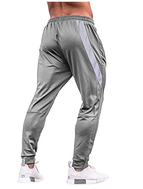 COOFANDY Men's Slim Joggers Gym Workout Pants,Sport Training Tapered Sweatpants,Casual Athletics Joggers with Zipper Pockets