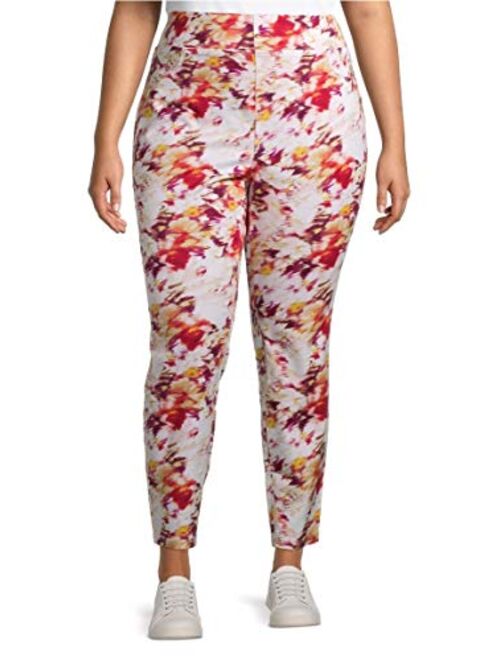 Terra & Sky Watercolor Floral Plus Size Mid Rise Jegging
