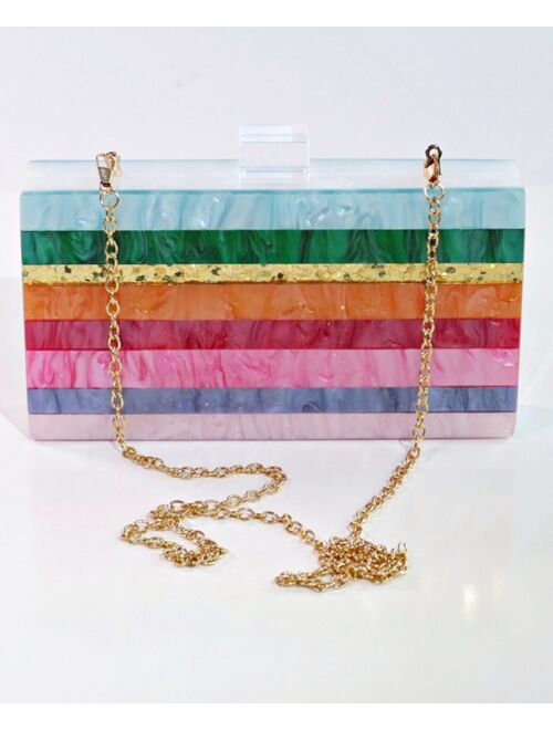 Milanblocks Women's Acrylic Box Clutch Bag