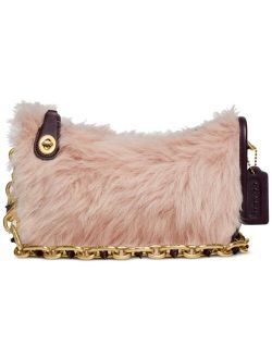 Swinger Bag With Chain In Shearling and Leather