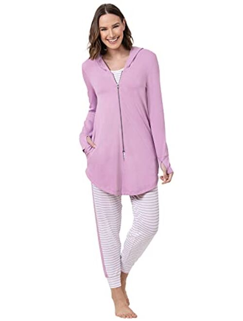 PajamaGram Womens PJs Sets Soft - Cute Women Pajamas, 3-Piece