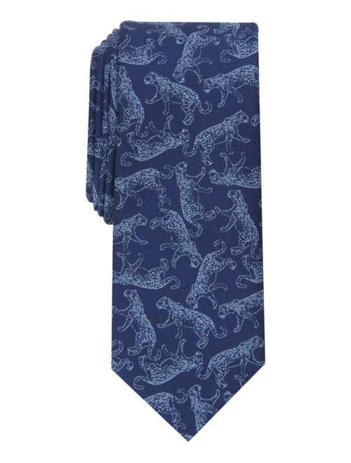 Bar III Men's Leopard Solid Skinny Tie, Created for Macy's