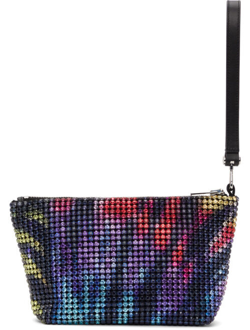 Alexander Wang Black & Multicolor Crystal Heiress Pouch