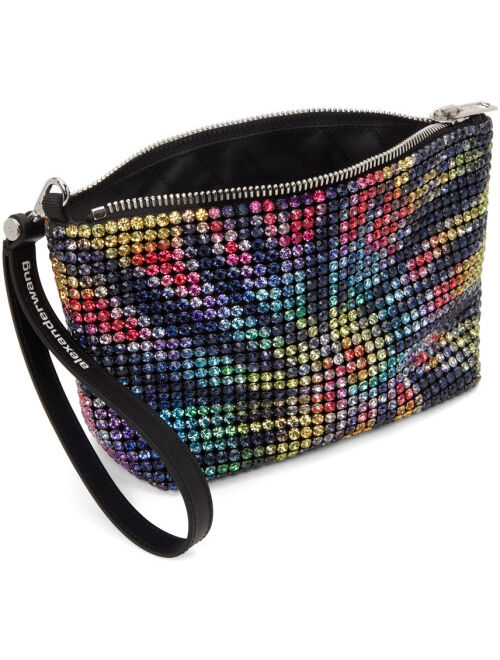 Alexander Wang Black & Multicolor Crystal Heiress Pouch