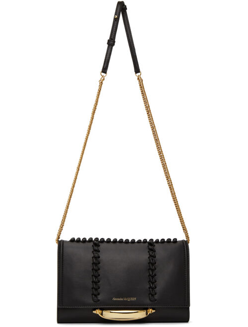 Alexander McQueen Black Small Knotted 'The Story' Crossbody Bag