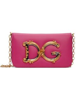 Pink Calfskin DG Girls Bag