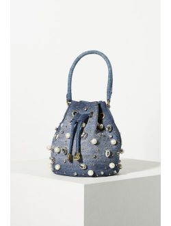 Lele Sadoughi Embellished Denim Bag