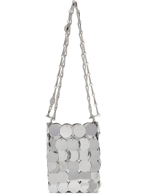 Paco Rabanne Silver Sparkle Mini Shoulder Bag