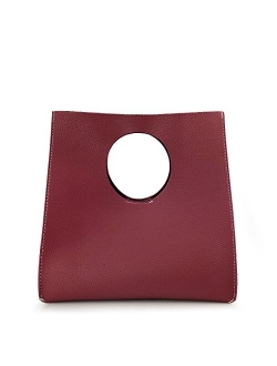 Hoxis Vintage Minimalist Style Soft Pu Leather Handbag Clutch Small Tote