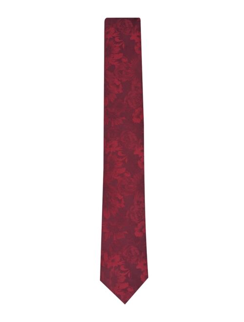 Bar III Men's Glacier Skinny Floral Tie, Created for Macy's