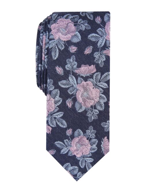 Bar III Men's Fairmont Skinny Floral Tie, Created for Macy's