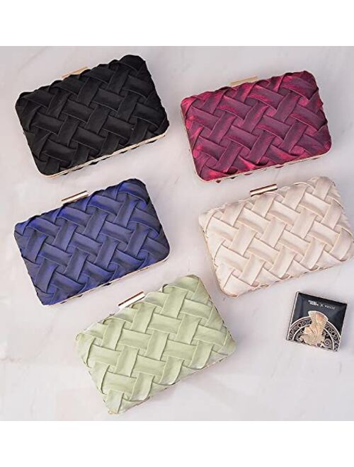Missfiona Womens PU Leather Evening Clutch Grab Bag Formal Occasion Wedding Party Wallet