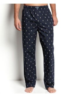Men's Polo Player Cotton Printed Pajama Pants