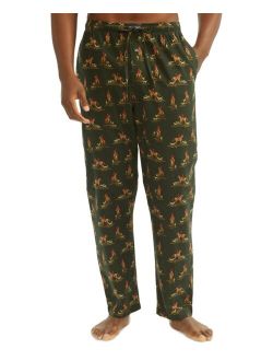 Men's Hunter & Dog Print Flannel Pajama Pants