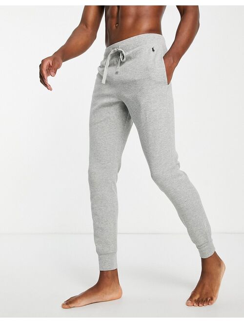 Polo Ralph Lauren waffle sweatpants with pony logo in gray