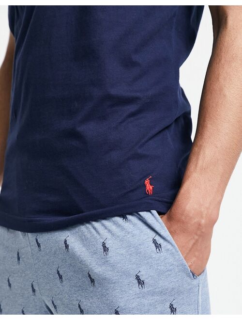 Polo Ralph Lauren t-shirt in navy with bottom pony logo