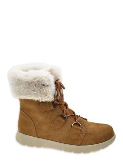 Womens Suede Lace Up Boot