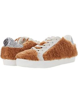 women' s Lexi Eagle Leather Sole Sequined Patched Furry Casual Sneakers In Camel Hue