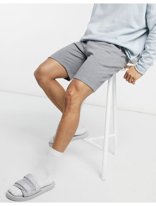 Asos Design slim jersey shorts in gray heather