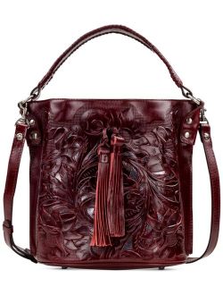 Otavia Cut-Out Leather Bucket Bag