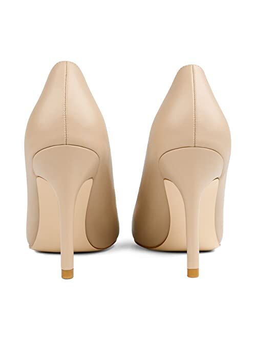 JOY IN LOVE Women's Pumps Shoes Middle Heels Pointy Toe Dress Pump Stilettos