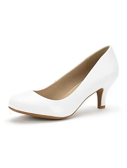 Women's Luvly Bridal Wedding Party Low Heel Pump Shoes