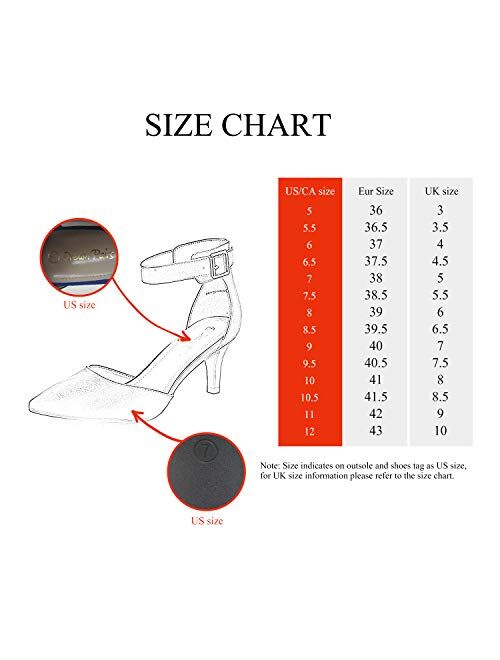 DREAM PAIRS Women's Lowpointed Low Heel Dress Pump Shoes