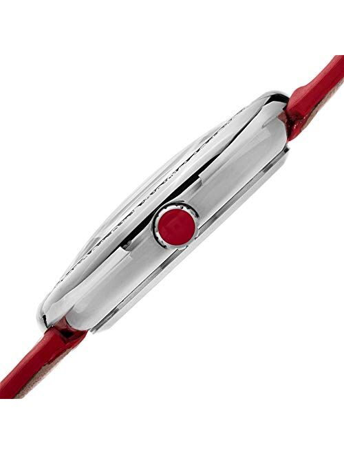 Burgi Stylish Floral Print Women's Watch - On Genuine Leather Strap with Roman Numerals - BUR186