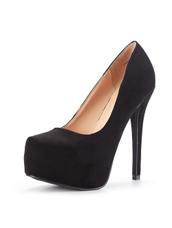 Women's Swan-30 High Heel Plaform Dress Pump Shoes