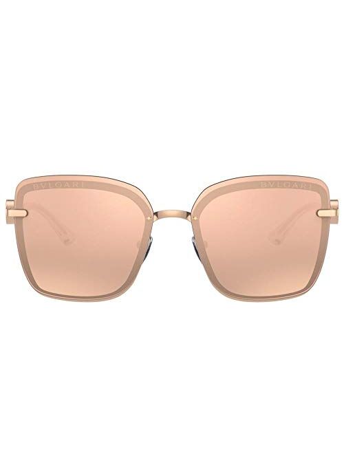 Bvlgari BV6151B Women's Sunglasses Pink Gold/Clear Mirror Real Rose Gold 59