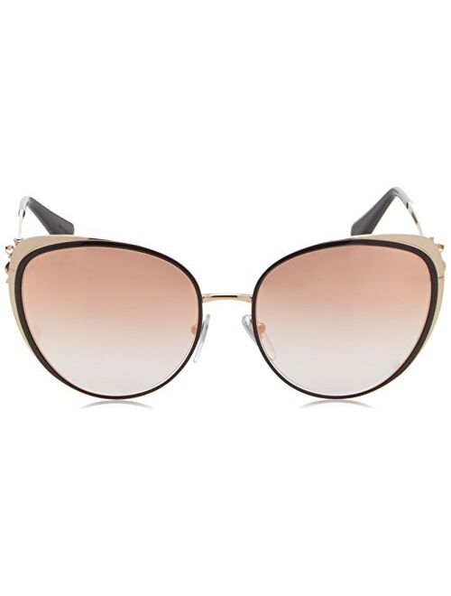 Bvlgari BV6092B Women's Sunglasses Black/Pink Gold/Gradient Pink Mirror Pink 57