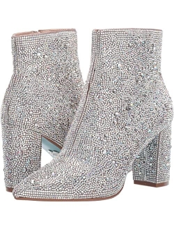 Cady Red Rhinestone Ankle Booties