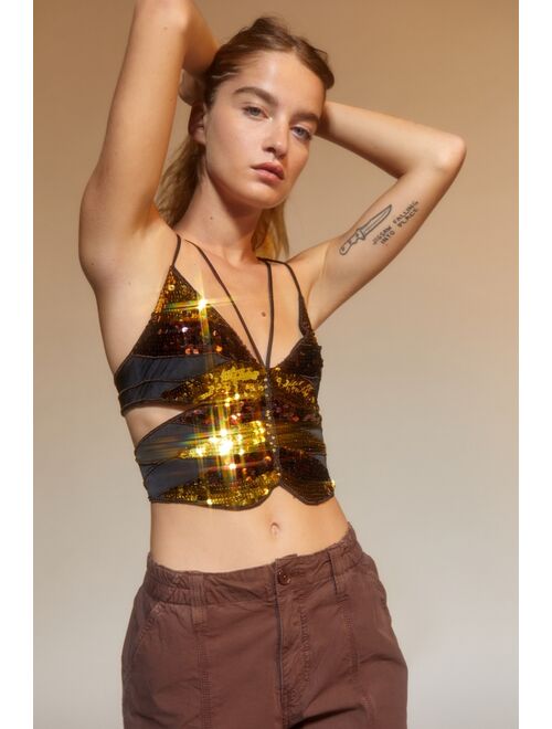 Urban outfitters UO Mariah Sequin Strappy Top