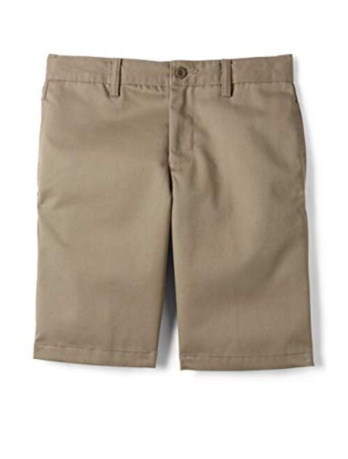 Lands' End School Uniform Boys Cotton Plain Front Chino Shorts