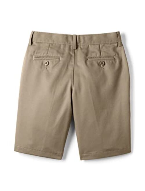 Lands' End School Uniform Boys Cotton Plain Front Chino Shorts