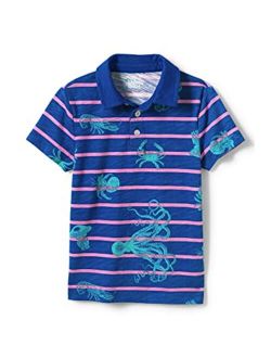 Boys Short Sleeve Colorblock Pocket Slub Polo