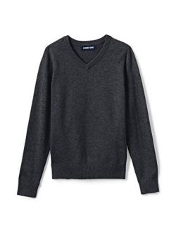 School Uniform Boys Cotton Modal Fine Gauge V-Neck Sweater